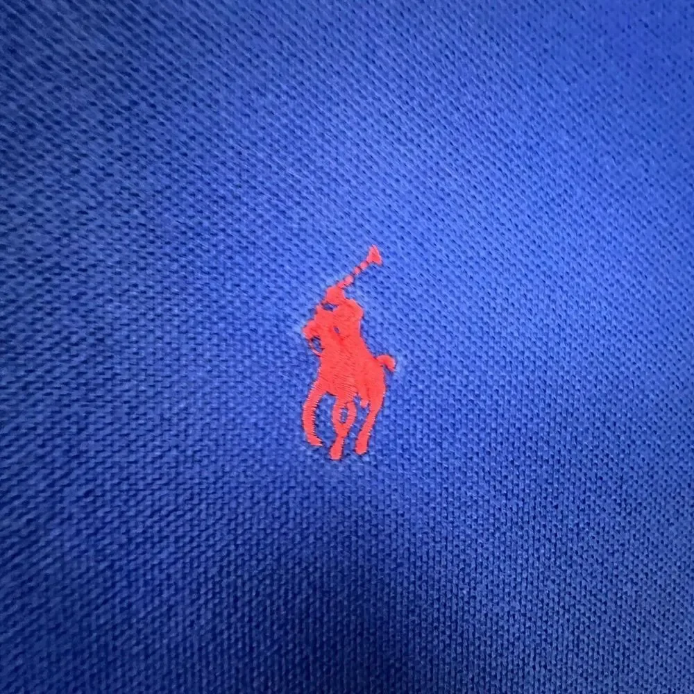 Ralph‎ Lauren Polo Shirt Kids XL Blue The Skinny Polo Red Pony Logo Short Sleeve